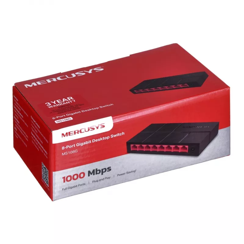 Mercusys 8 portu 10/100/1000 Mbps galddatora slēdzis