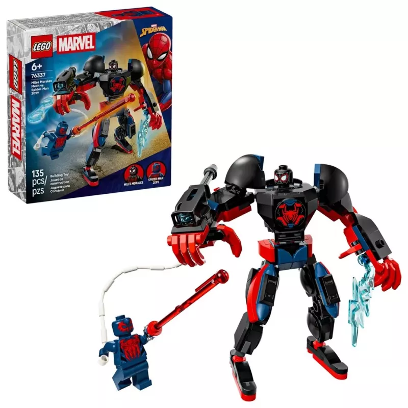 LEGO MARVEL 76337 Mailess Morales mehs pret Zirnekļcilvēku 2099