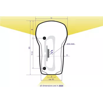 LED Neon Flex 230V plāns EUROLITE 100 cm neitrāli balts