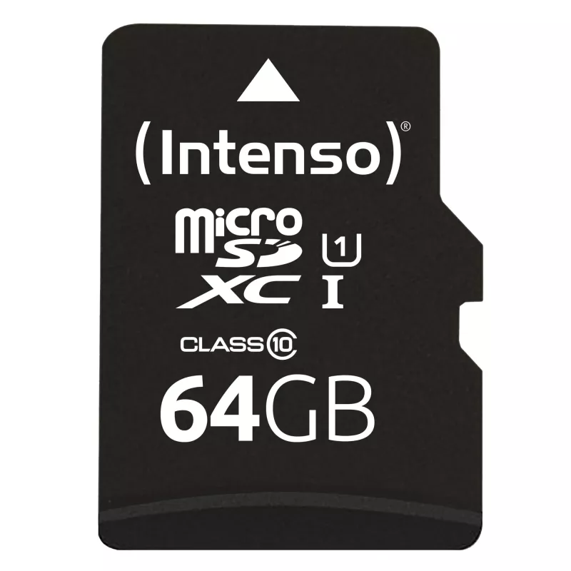 Intenso Performance - Zibatmiņas karte (microSDXC ar SD adapteri) - 64GB - UHS-I U1 / Class10 - microSDXC UHS-I (3424490)