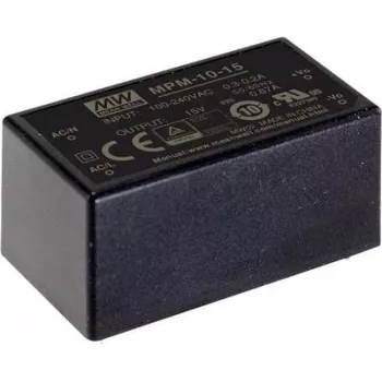 Strāvas adapteris MEAN WELL MPM-10-24, 10 W, ieeja 80–264 V, izeja 24 V, RoHS