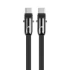2in1 USB-C kabelis 1m melns