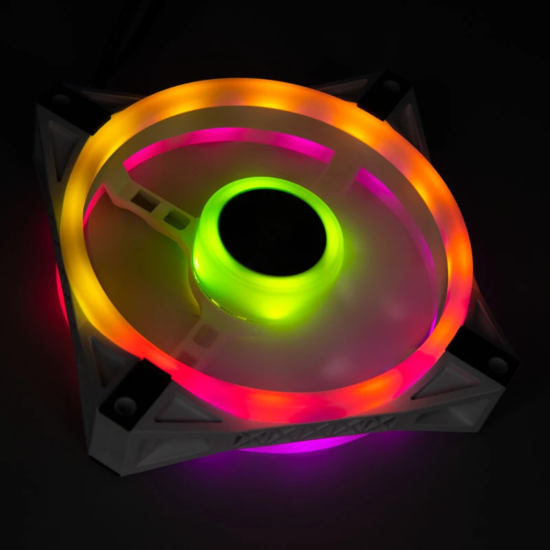 Corsair iCUE QL120 120 mm ARGB korpusa ventilators – balts