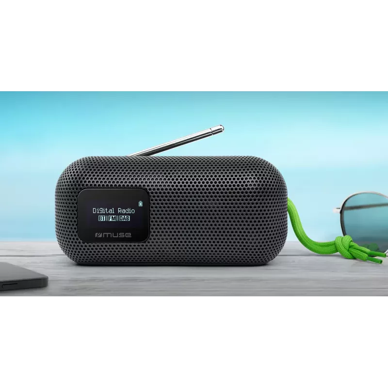 Muse skaļrunis ar FM radio | M-750 FBT | 10 W | Ūdensizturīgs | Bluetooth | Melns | Pārnēsājams | Bezvadu savienojums