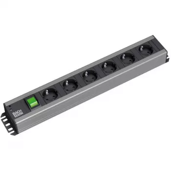 Power Distribution Unit Bachmann 300.003 6 AC outlets 2U Melns pelēka