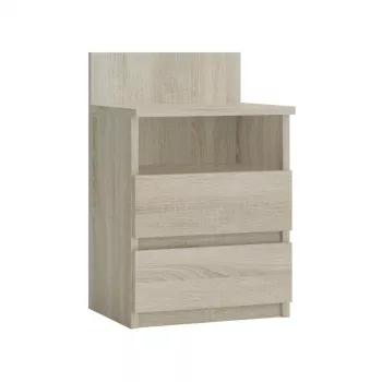 Topshop M1 SONOMA MAT naktsgaldiņš, ozola apdare, 2 atvilktnes, 400×320×590 mm