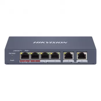 Pārvaldāms slēdzis Hikvision DS-3E1106HP-EI 6 porti PoE Fast Ethernet