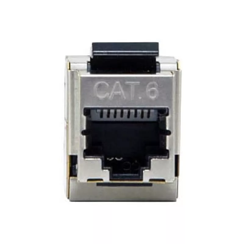 Shielded Cat6 Keystone Inline Coupler 8 gab. komplekts, EQUIP — Plakana konstrukcija, RJ-45, 17×35,5×24,4 mm, sudraba