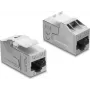 Keystone modulis DELOCK 91122 — plakana RJ-45 ieliktne, sudraba/balta, 16×32,8×20 mm