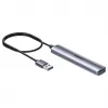 USB centrmezgls Unitek H1208CGY01 — 4 portu USB 3.0 (5 Gbps), atpakaļsaderīgs ar USB 2.0, alumīnija