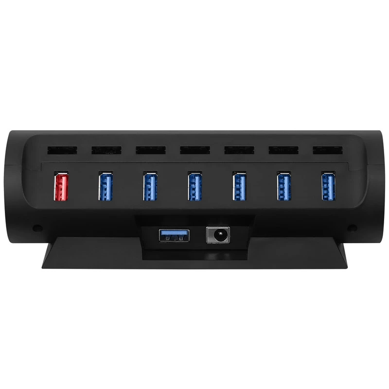 Streamplify HUB CTRL 7, 7x USB 3.0 Type A, RGB, 12V, EU barošanas kabelis - melna