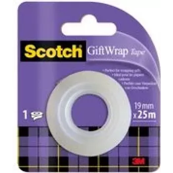 Scotch GIFTWRAPR kancelejas līmlente 25 m Caurspīdīga 19 mm