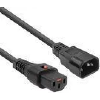 ACT barošanas vads C13 IEC Lock C14 melns 3 m PC1022 230V 10A