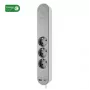 Strāvas pagarinātājs Hombli HBPO-0108 — 3× E tipa maiņstrāvas kontaktligzdas, 230V 16A, iekštelpām, balti/pelēks