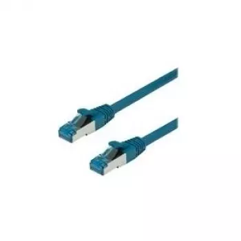 VALUE - Patch-kabelis - RJ-45 (M) to RJ-45 (M) - 1.5 m - SFTP, PiMF - CAT 6a - Halogen-Free, Moulded, Snagless, Stranded - Zils (21.99.1994)