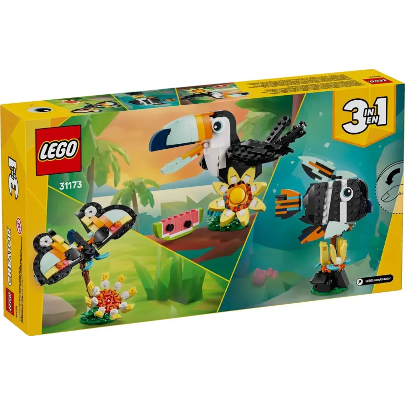 Konstruktors LEGO Creator 3-in-1 Wild Animals Tropical Toucan komplekts 31173