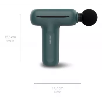 Medisana MG 200 mini masāžas pistole, Smart Mode, 4 uzgaļi, 5 intensitātes līmeņi, 147 x 126 x 50 mm, pelēka