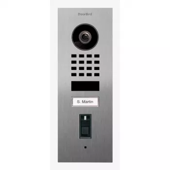 DoorBird IP Video durvju stacija D1101FV ar pirkstu nospiedumu lasītāju, nerūsējošais tērauds V2A (423872172)