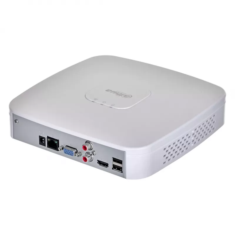 Tīkla video reģistrators DAHUA NVR2108-I2 — 8 kanālu NVR, maks. 4096×2400, SATA III līdz 10 TB, 1U, balts