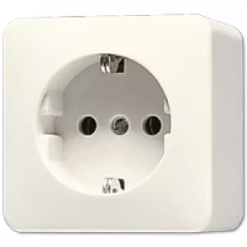 JUNG 620 A - F tipa kontaktligzda - Ziloņkaula krāsa - 250 V - 16 A - 61 mm - 61 mm