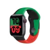 Apple 40mm Melns Unity sporta aproce M/L melna, zaļa, sarkana