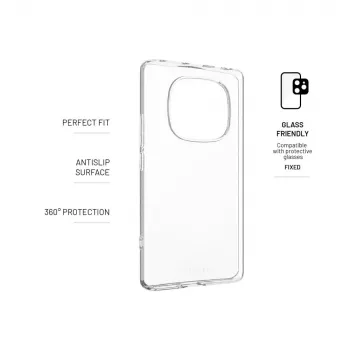 Aizmugurējais vāciņš FIXED Xiaomi Redmi Note 14 Pro 4G, caurspīdīgs TPU aizsargmaciņš
