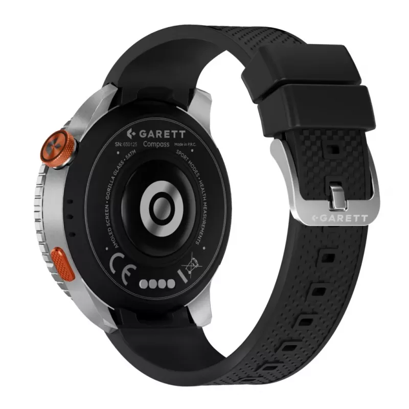 Smartwatch Garett Compass GPS sudraba — Garett Compass GPS srebrny