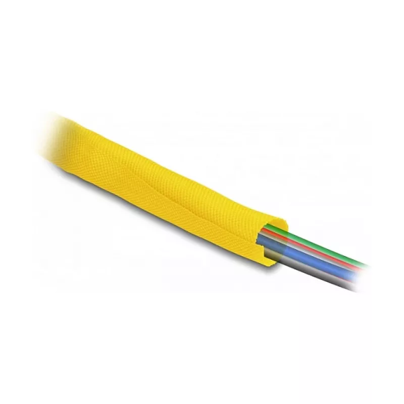 DELOCK austā uzmava pašnoslēdzoša karstumizturīga 2 m x 19 mm dzeltena