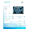 Apple MacBook Air 13 collas : M4 mikroshēma ar 10 kodolu CPU un 8 kodolu GPU, 16 GB, 256 GB SSD - Debeszils