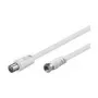 Wentronic Goobay SAT/antenas savienojuma kabelis, balts, 5 m - F-spraudnis IEC/koaksiālais spraudnis (11728)