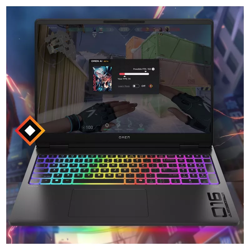 HP OMEN by MAX 16-ah0095ng CU 9 275HX, NVIDIA GeForce RTX 5080, 32GB 2TB SSD W11Home - tastatūras izkārtojums var būt vācu