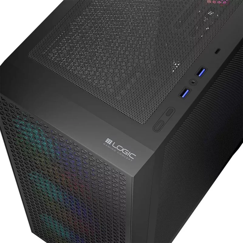 Logic DART PRO ARGB MIDI USB-C datora korpuss melns