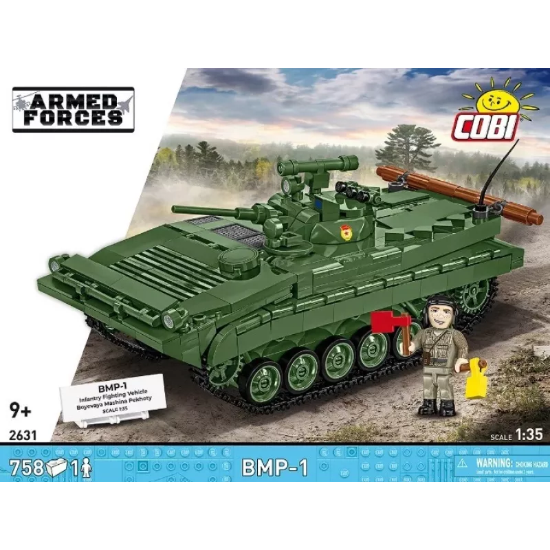 Konstruktoru komplekts Cobi Blocks BMP-1 758 detaļas - mēroga modelis no būvklučiem