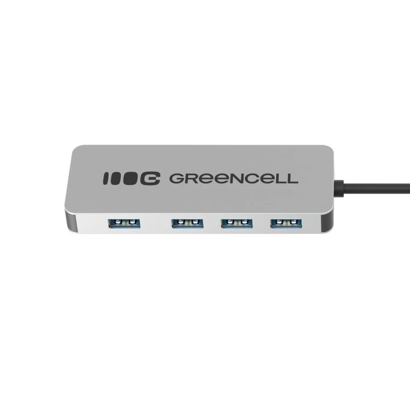 USB centrmezgls zaļa Cell HUB-GC-C4A — 4 portu USB-C 3.0 centrmezgls