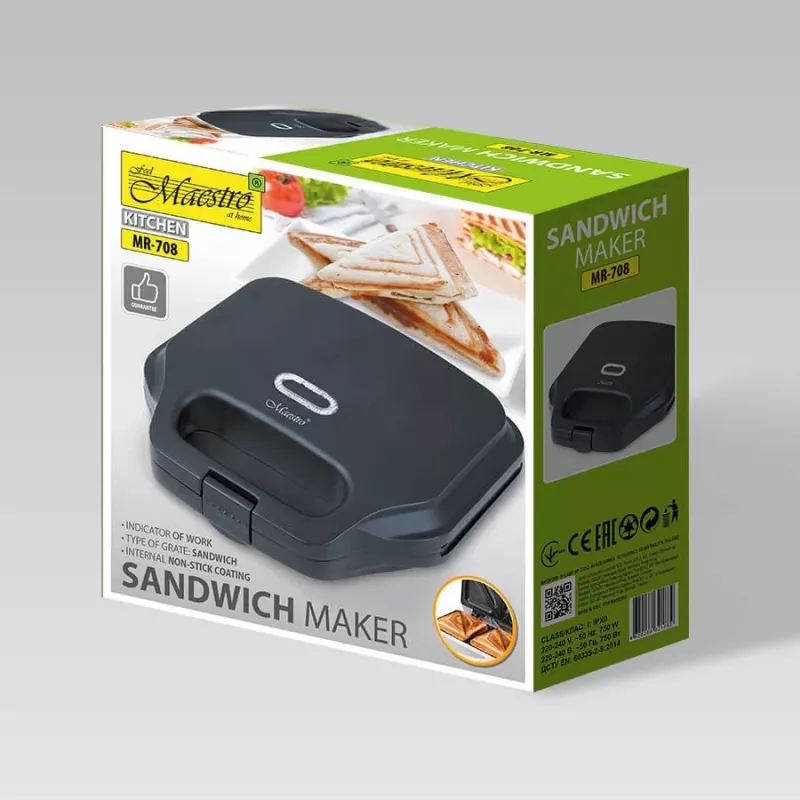 Panini preses Maestro MR-708 750 W — galda sendviču tosteris