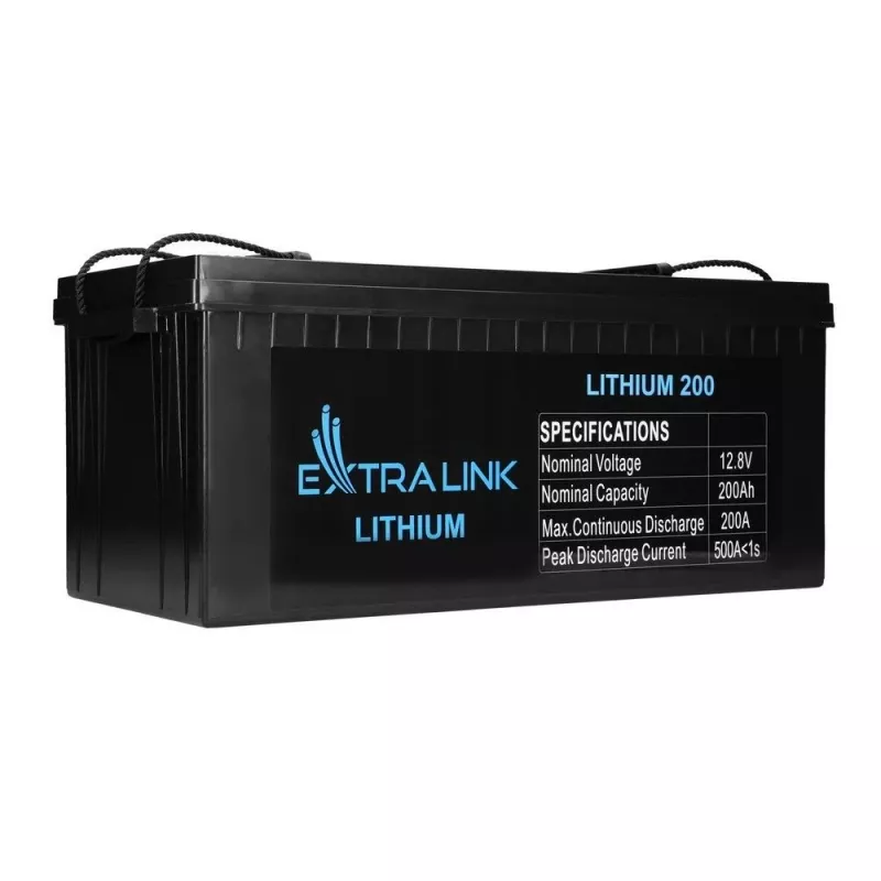 Extralink EX.30479 rūpniecisks uzlādējams litija dzelzs fosfāta (LiFePO4) akumulators, 12,8 V, 200 Ah