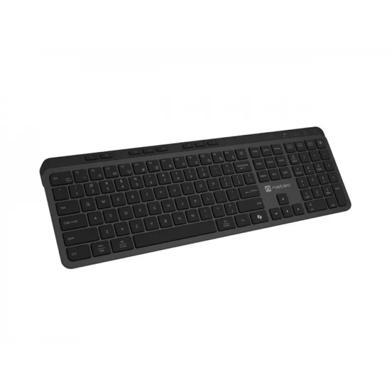 Bezvadu tastatūra NATEC Medusa — ASV izkārtojums, melna