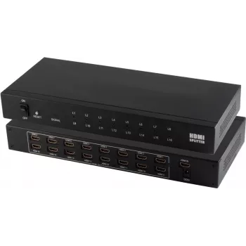HDMI sadalītājs ShiverPeaks 05-03016 — 1× ieeja uz 16× izejām, atbalsta 4K2K