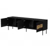 TV skapītis cama meble INSERTO 3D1W 190x40x62 cm melns ar LED