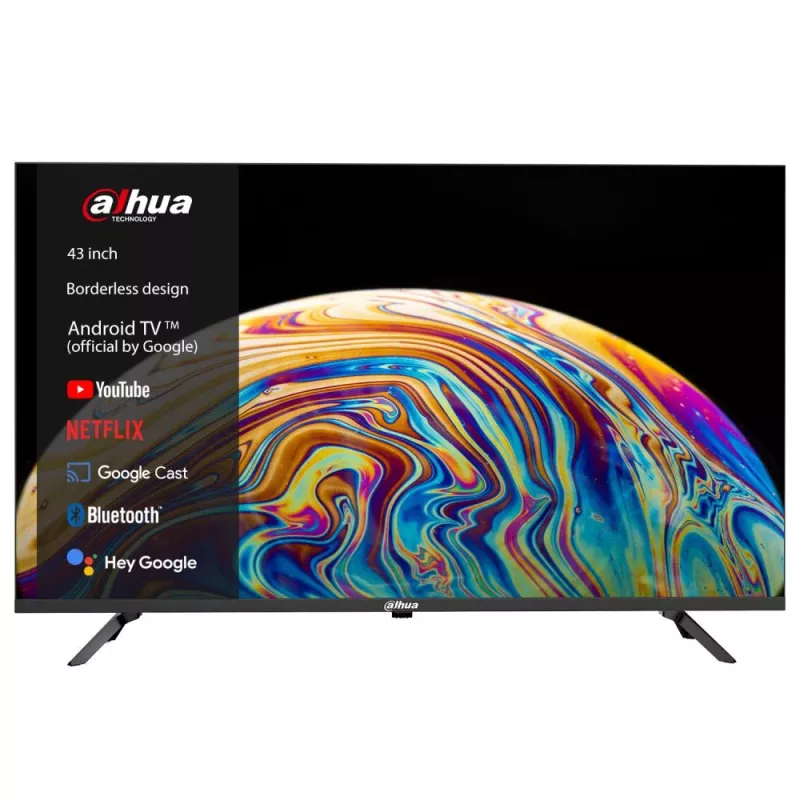TV Dahua LTV43-SD200 43 collu Full HD LED 1920x1080, Android TV, Direct-LED, 260 cd/m², 2×HDMI, Wi‑Fi, 8 W audio