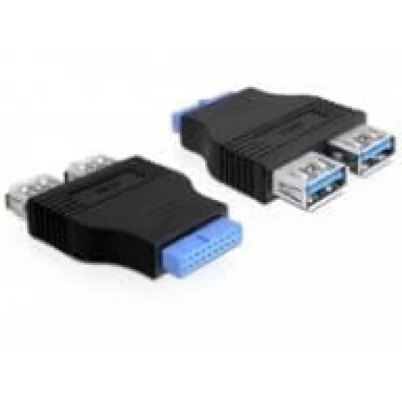 Delock Adapter USB 3.0 Pin Header Socket > 2 x USB 3.0 Socket - blakus (65324)