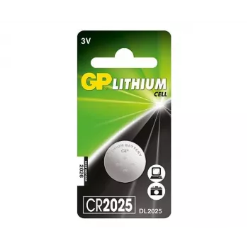 GP Battery CR2025 Button Cell CR 2025 Lithium 160 mAh 3 V 1 gab.