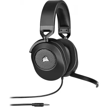 Austiņas CORSAIR HS65 SURROUND vadu spēļu austiņas, supra-aural, 3,5 mm + USB adapteris, 32 Ω, 282 g, oglekļa