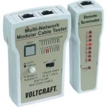 Voltcraft CT-2 kabeļa testēšanas instruments, kabeļu testētājs BNC, RJ-11 un RJ-45 (TCT-141)