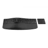 HP 960 ergonomiskā bezvadu tastatūra, pilna izmēra (100%), bezvadu, RF bezvadu + Bluetooth, membrānas, melna