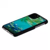 Viedtālruņa maciņš iKins iPhone 11 Pro — ūdensrožu dizains, melns