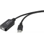 Renkforce RF-4535088 USB kabelis 20 m USB 2.0 USB A melns (RF-4535088)