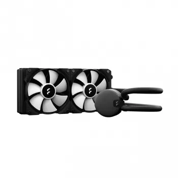 Viss-vienā šķidruma dzesētājs Fractal Design Lumen S24 v2 RGB — 240mm radiators, 120mm RGB ventilatori, Melns