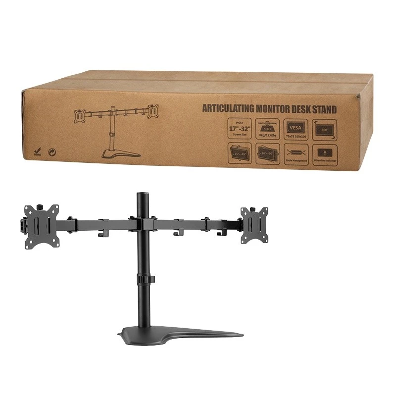 Monitoru statīvs LOGILINK BP0099 2 displejiem, līdz 81,3 cm (32 collas), VESA 75x75–100x100, maks. 8 kg, melns
