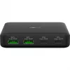 GOOBAY multiportu USB-C PD GaN galda lādētājs 65 W, melns